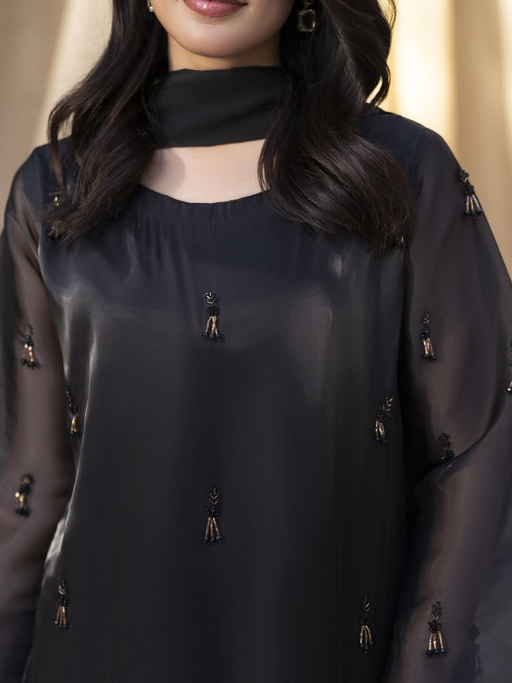 Black Sharara Set