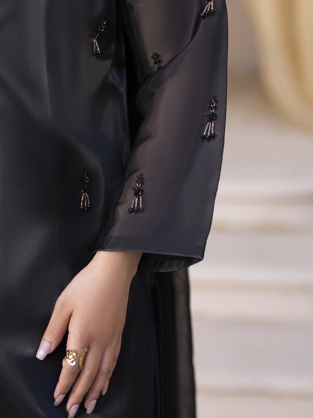 Black Sharara Set